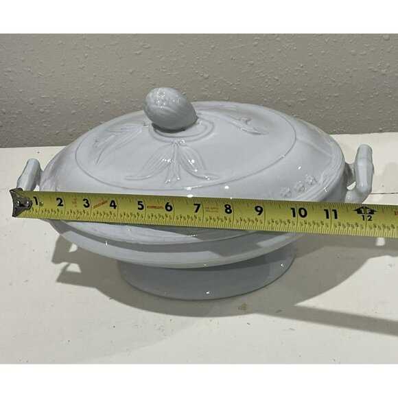 Antique 1865-1882 Meakin & Co England White Ironstone Vegetable Tureen Serving - Picture 2 of 13